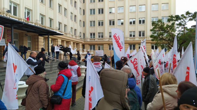 Pikieta nauczycieli w Rzeszowie