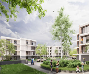 Wizualizacja nowego osiedla w dzielnicy Tłoki