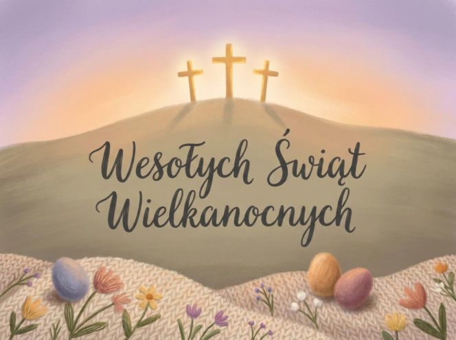 Religijna kartka na Wielkanoc