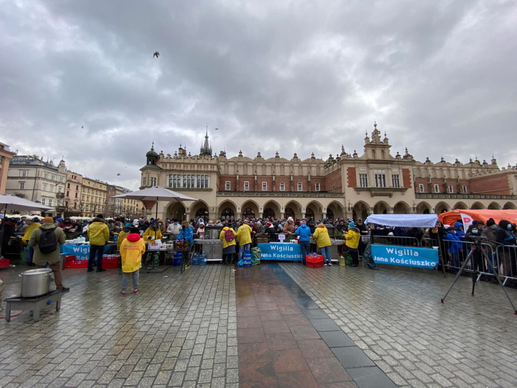 Wigilia dla bezdomnych i potrzebujących w Krakowie