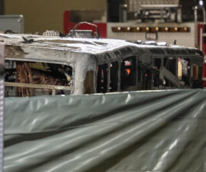 Pożar autobusu w Kerzers w kantonie Fryburg na zachodzie Szwajcarii