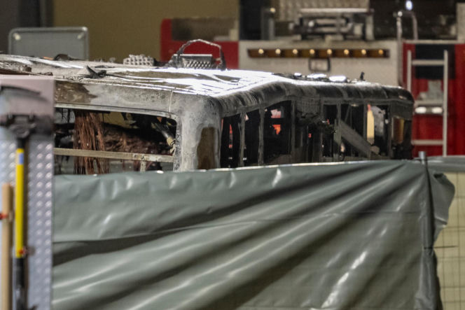 Pożar autobusu w Kerzers w kantonie Fryburg na zachodzie Szwajcarii