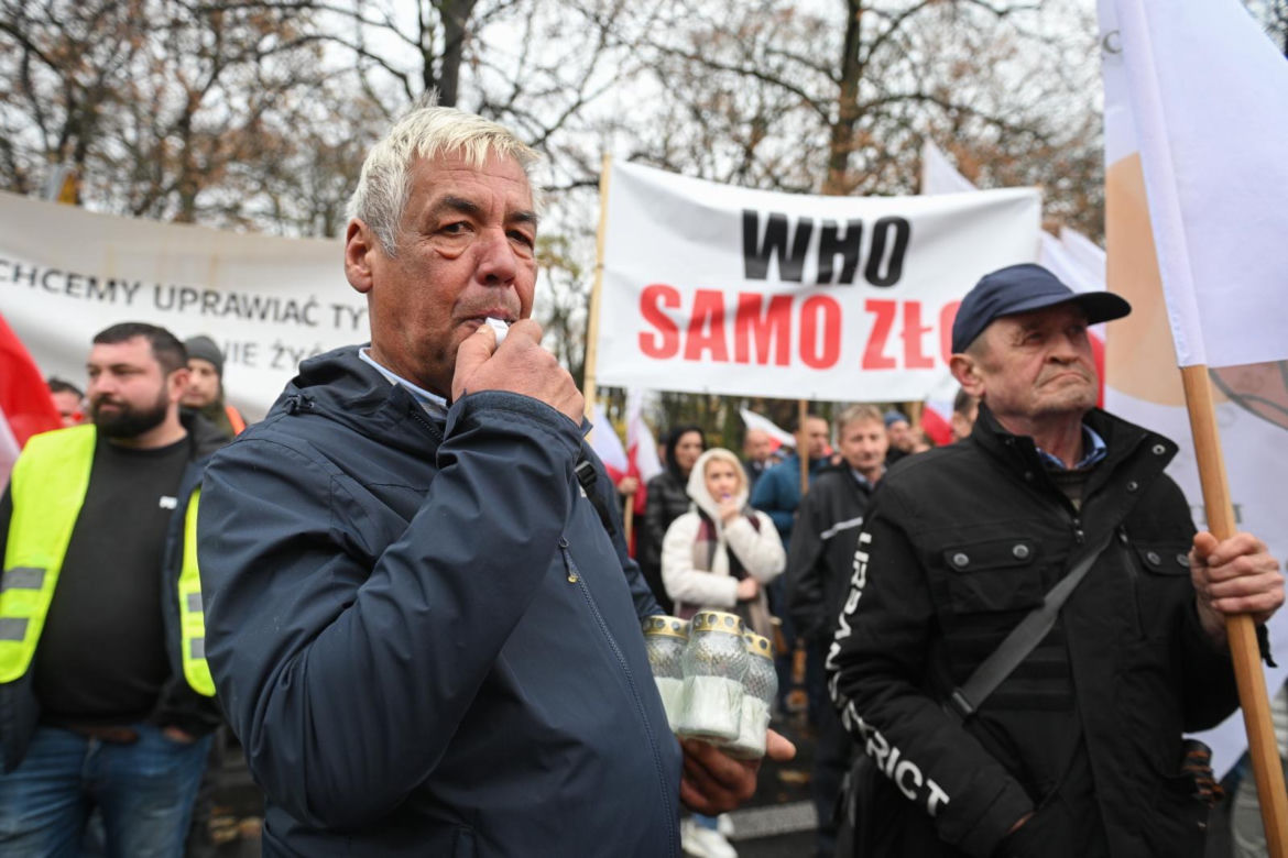 Protest plantatorów tytoniu w Warszawie (3.11.2025)