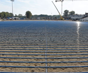 Budowa stadionu w Szczecinie - sierpień 2020