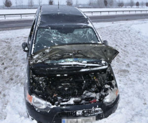 Dachowanie na S12/S17 w Kurowie