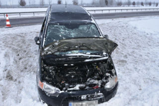 Dachowanie na S12/S17 w Kurowie