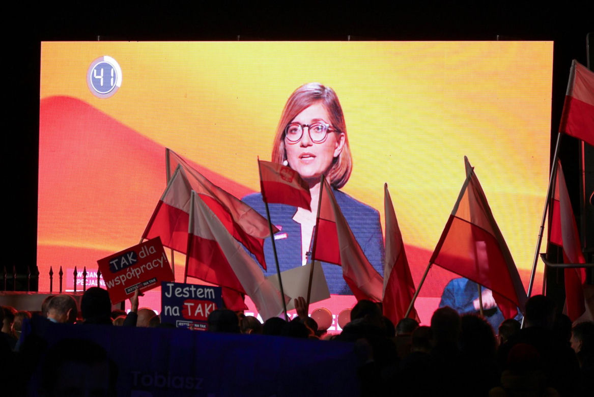 Siedziba TVP przy ul. Woronicza. Przedwyborcza debata kandydatów na prezydenta Warszawy