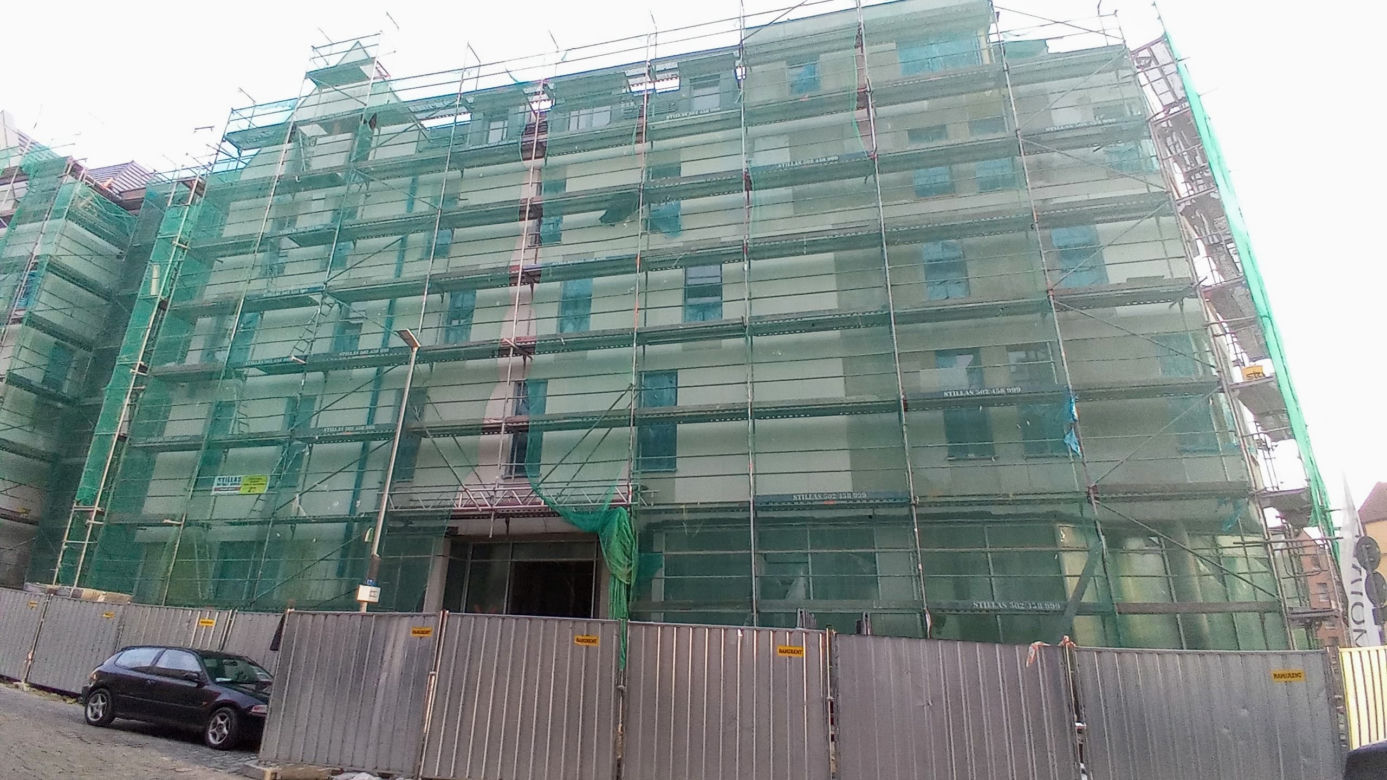 Budowa hotelu na Podzamczu - listopad 2020