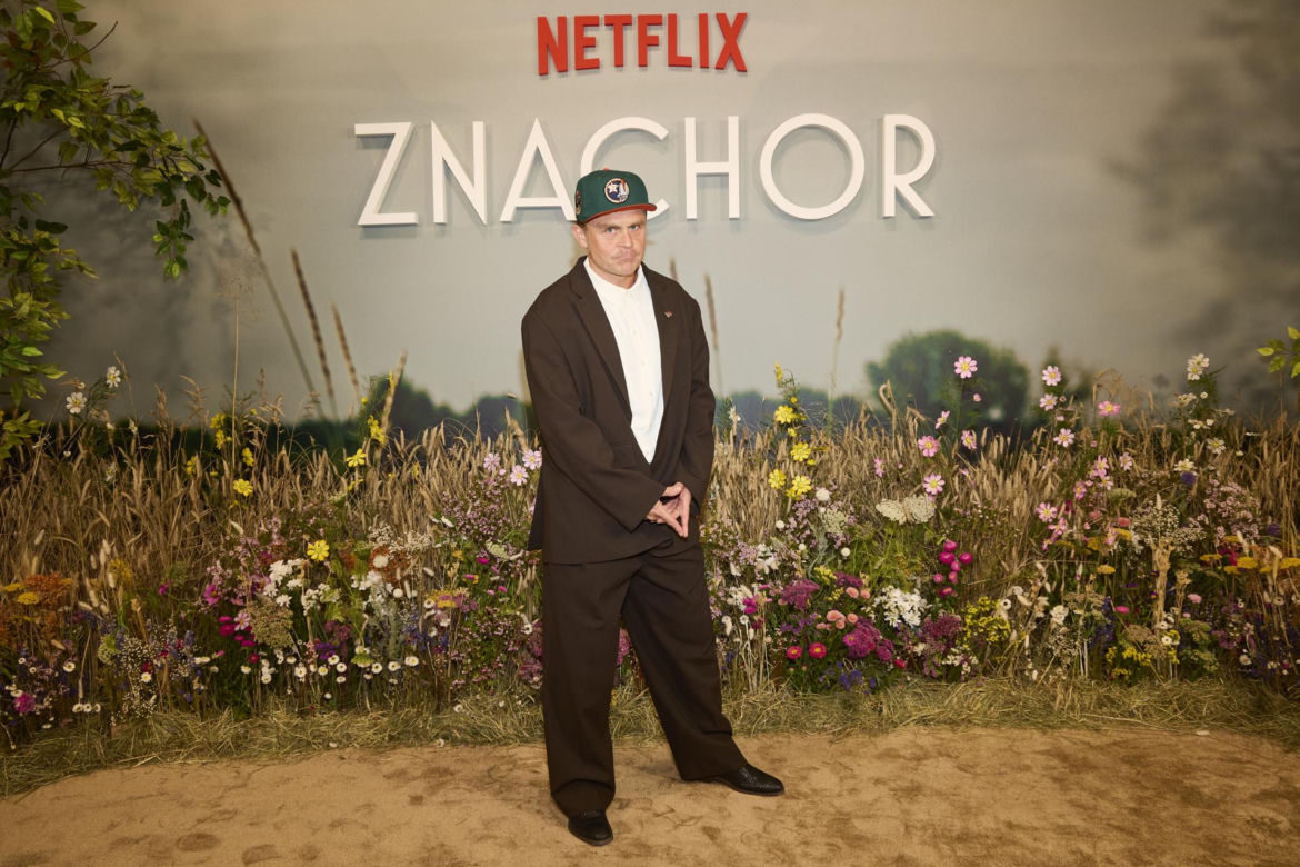 Tomasz Stockinger i  Ignacy Liss na premierze filmu "Znachor"
