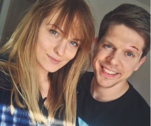 Na Wspólnej po wakacjach 2020. Michel (Mariusz Ochociński), Sandra (Michalina Robakiewicz)