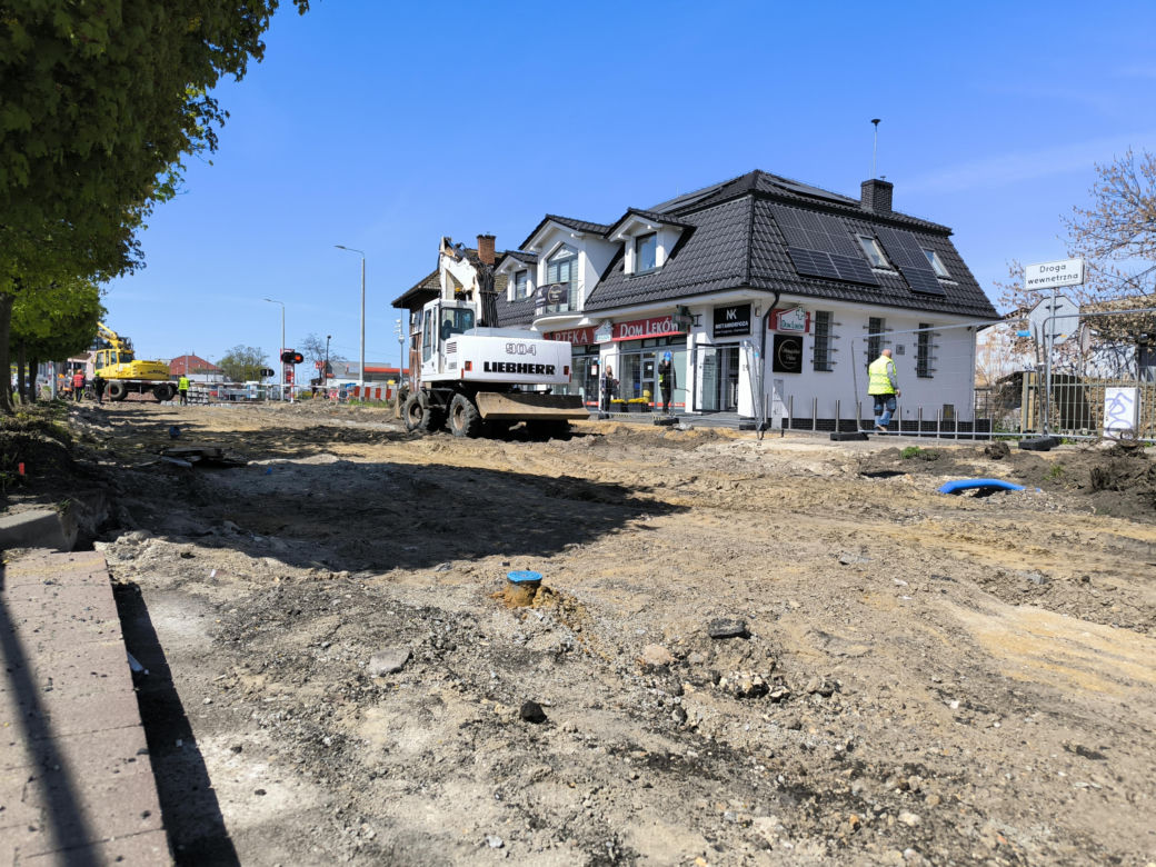 Remont ulicy Święciechowskiej w Lesznie kwiecień 2026