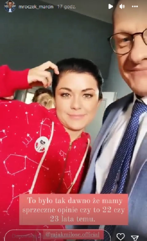 M jak miłość na planie. Piotrek (Marcin Mroczek), Kinga (Katarzyna Cichopek)