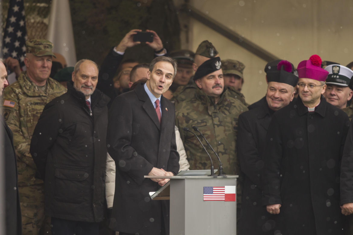 OFICJALNA UROCZYSTOŚĆ POWITANIA WOJSK AMERYKAŃSKICH W ŻAGANIU 