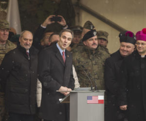 OFICJALNA UROCZYSTOŚĆ POWITANIA WOJSK AMERYKAŃSKICH W ŻAGANIU 