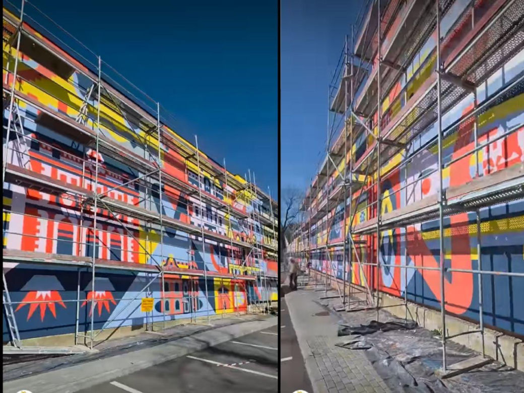 Mural przy tarnogórskim centrum przesiadkowym już gotowy