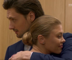 Barwy szczęścia odc. 2378. Radek (Filip Kosior), Sandra (Joanna Opozda)