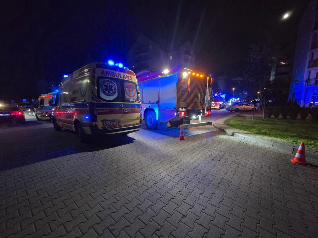 Pożar w bloku
