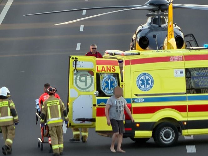 Poważny wypadek na S8. Troje dzieci trafiło do szpitala