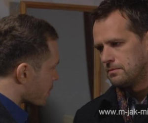 M jak miłość odc. 1050. Tomek (Andrzej Młynarczyk), Michał Łagoda (Paweł Okraska)