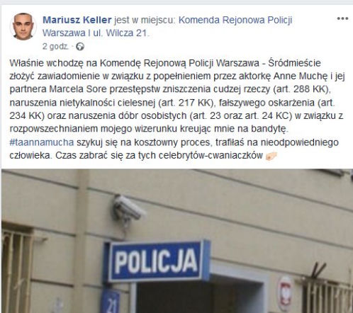 Mariusz Keller - mężczyzna, który chce pozwać Annę Muchę