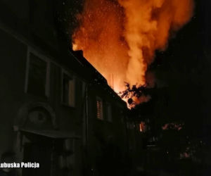 Pożar kamienicy w Bożnowie pod Żaganiem