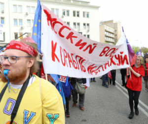 Pochód pierwszomajowy w Warszawie