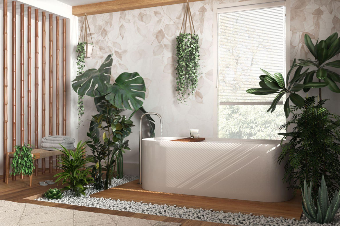 Wnętrza w stylu biophilic – prywatne SPA
