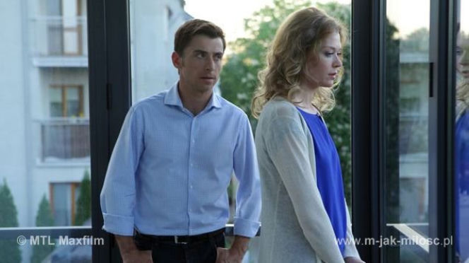 M jak miłość odc. 1004. Marek Mostowiak (Kacper Kuszewski), Anna (Tamara Arciuch)