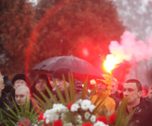 Pogrzeb Piotra G. (+24 l.), który zginął podczas ustawki kibiców Widzewa i ŁKSu