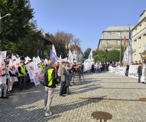 Górnicy protestują przeciw zwolnieniom