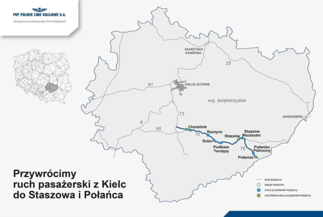Kielce, Chmielnik, Staszów i Połaniec znów połączy kolej. Ruszyły ważne inwestycje