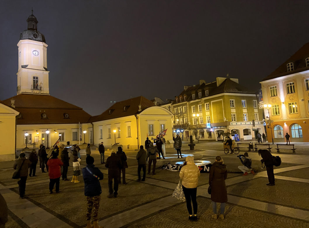 Strajk Kobiet "przeciwko brutalności policji", Białystok, 2 grudnia 2020 r.