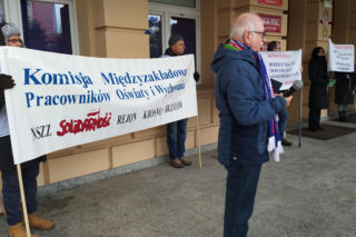 Pikieta nauczycieli w Rzeszowie