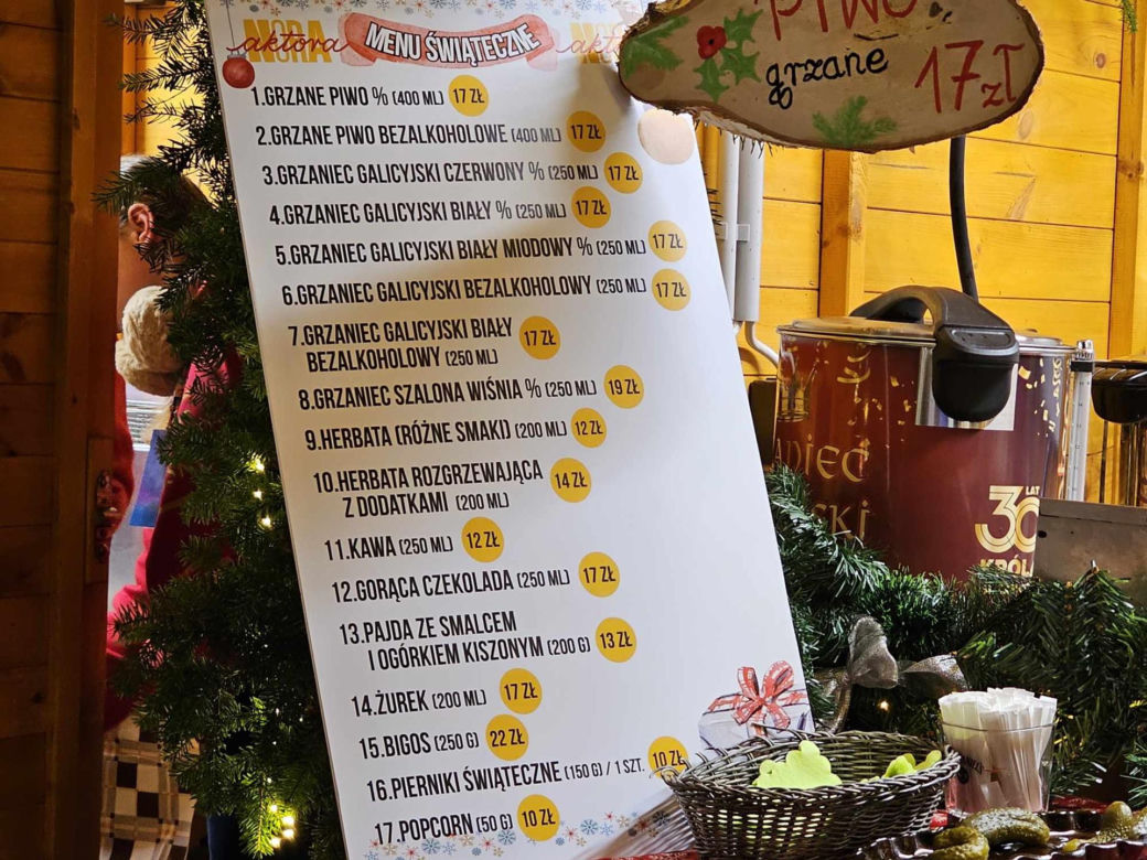 Ceny na jarmarku bożonarodzeniowym w Rzeszowie.