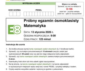 Próbny egzamin ósmoklasisty matematyka 2026 - arkusze CKE. Jakie były zadania 13.01.2026?