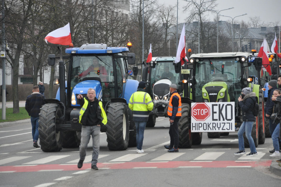 Strajk rolników w Kielcach. 14 marca 2024