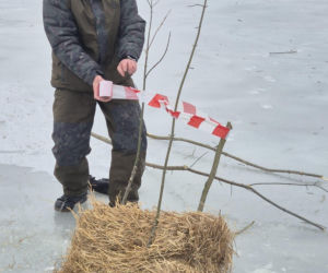 Wycinanie przerębli na zalewie siedleckim 2026