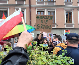 Protest podczas wizyty Adrzeja Dudy