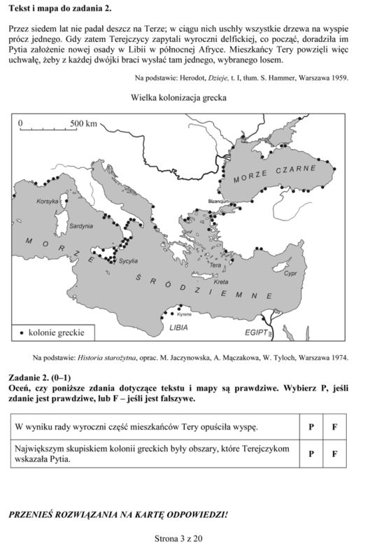 EGZAMIN GIMNAZJALNY 2014 HISTORIA WOS - ARKUSZE OFICJALNE Z CKE