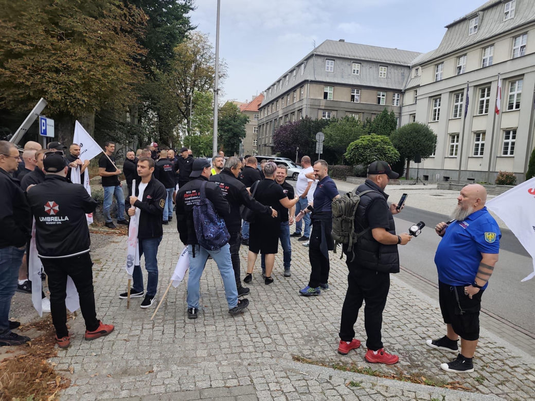 Protest górników i hutników