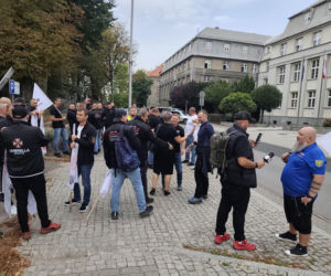 Protest górników i hutników