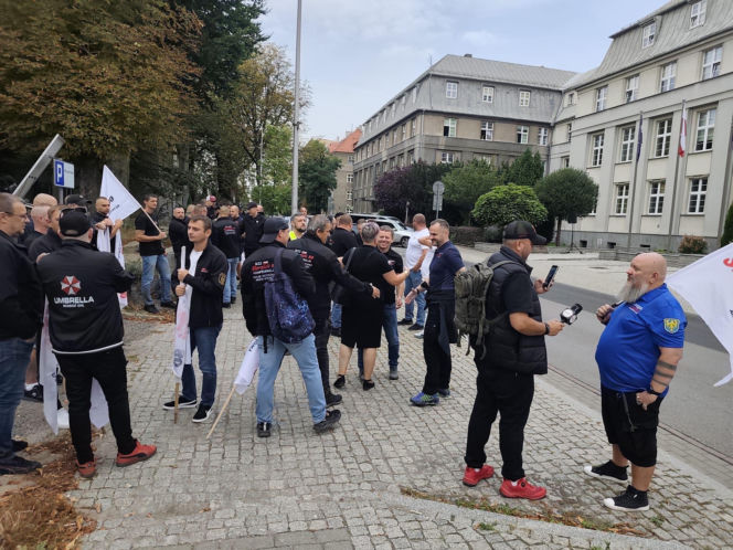 Protest górników i hutników