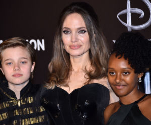 Angelina Jolie, Shiloh i Zahara na premierze filmu Czarownica 2