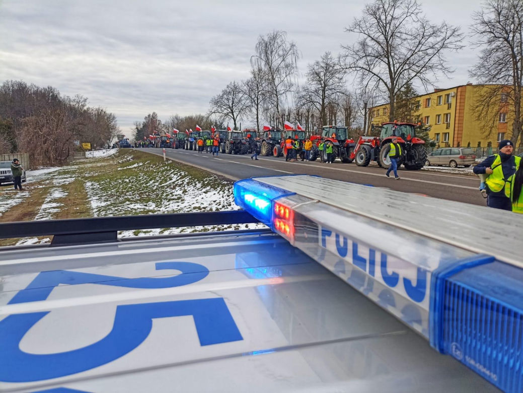 Protest rolników w woj. podlaskim (9.02.2024)
