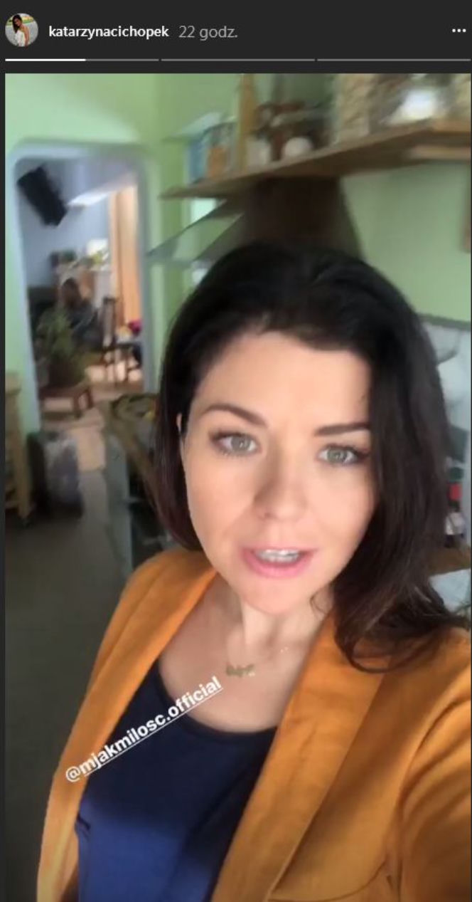 M jak miłość po wakacjach 2018. Kinga (Katarzyna Cichopek) na planie