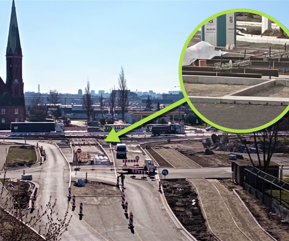 Nowe rondo na szczecińskim Międzyodrzu nabiera kształtów. Uwagę przykuwa jeden ważny szczegół