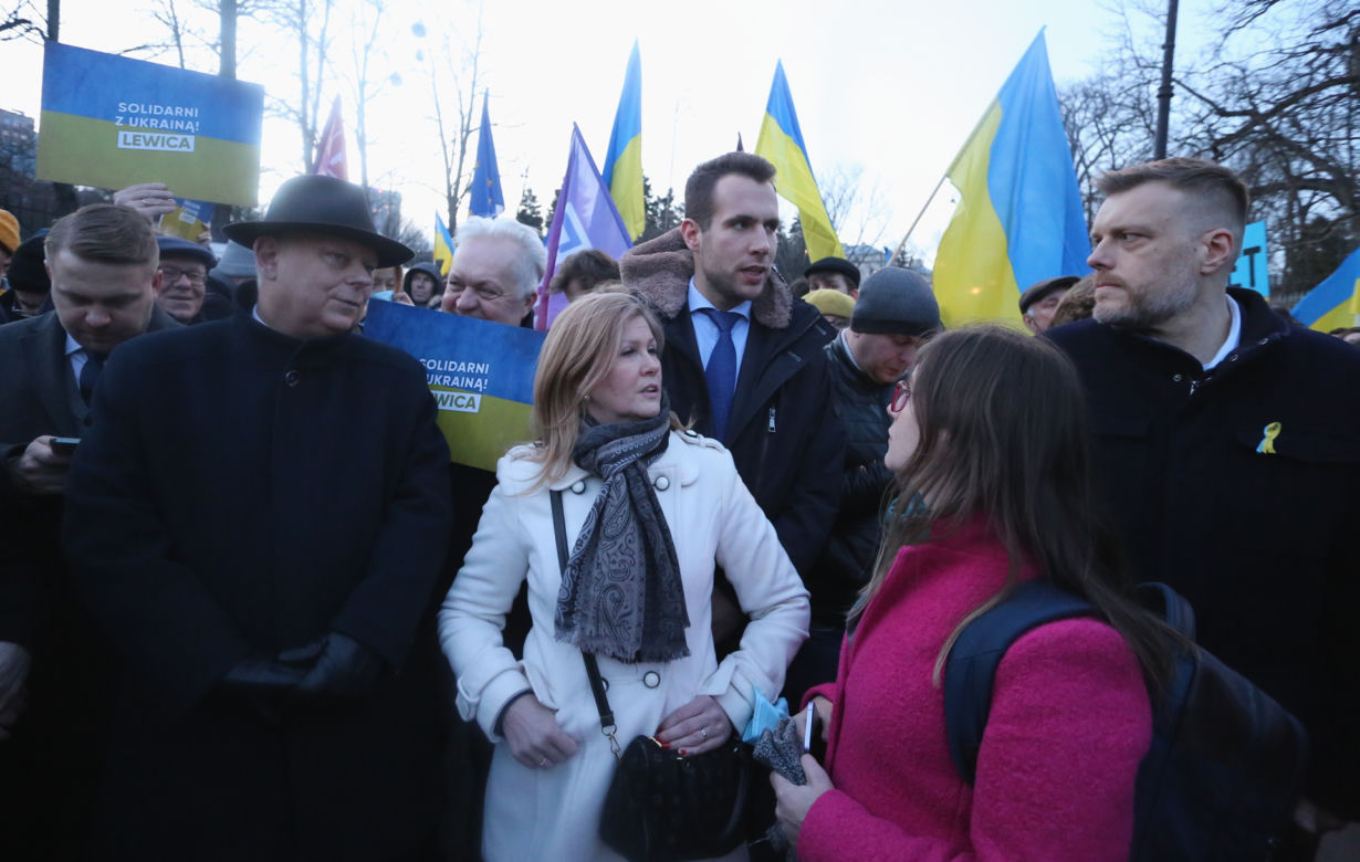 "Kijów-Warszawa jedna sprawa". Kolejny protest pod ambasadą Rosji