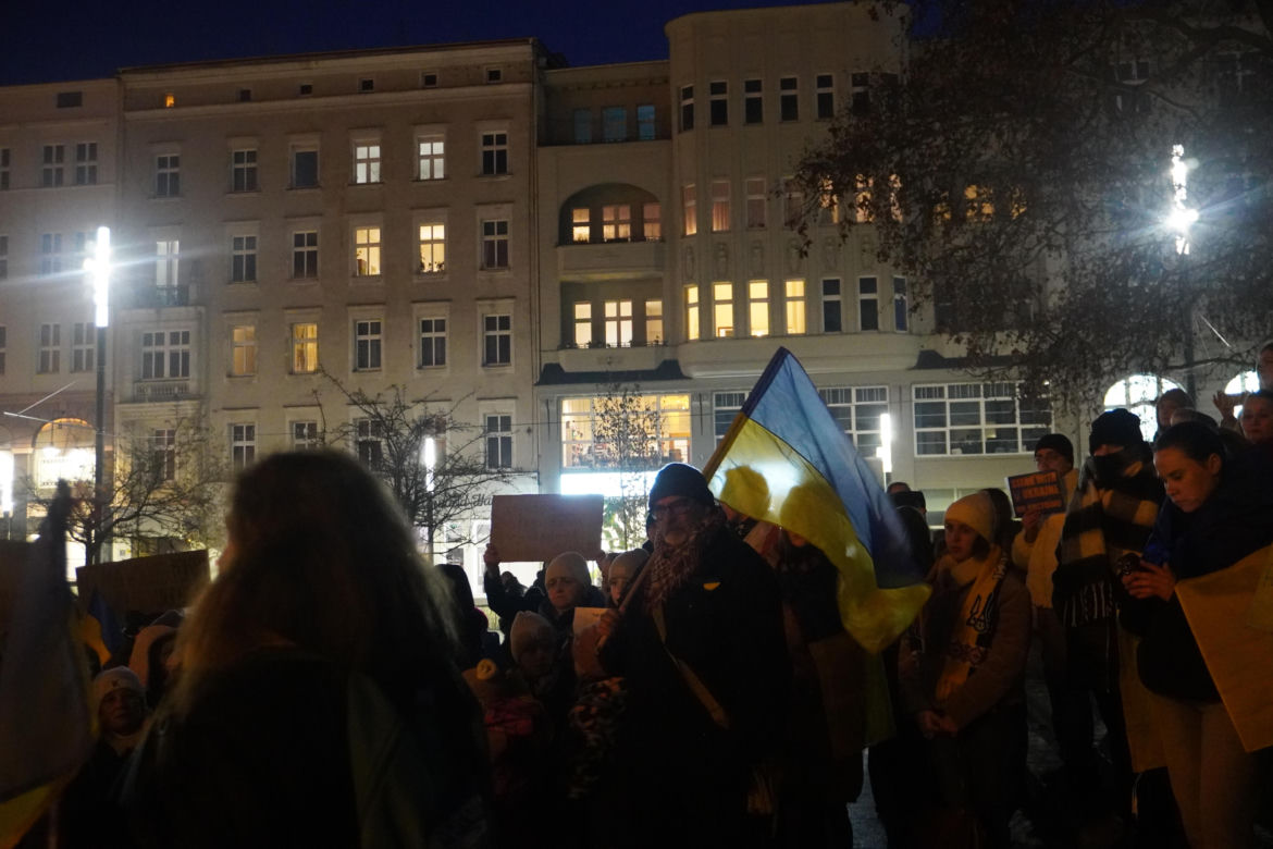 Manifestacja w trzecią rocznicę wybuchu wojny w Ukrainie