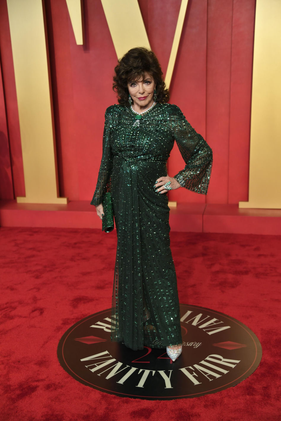 Joan Collins na imprezie Vanity Fair (Oscary 2024)