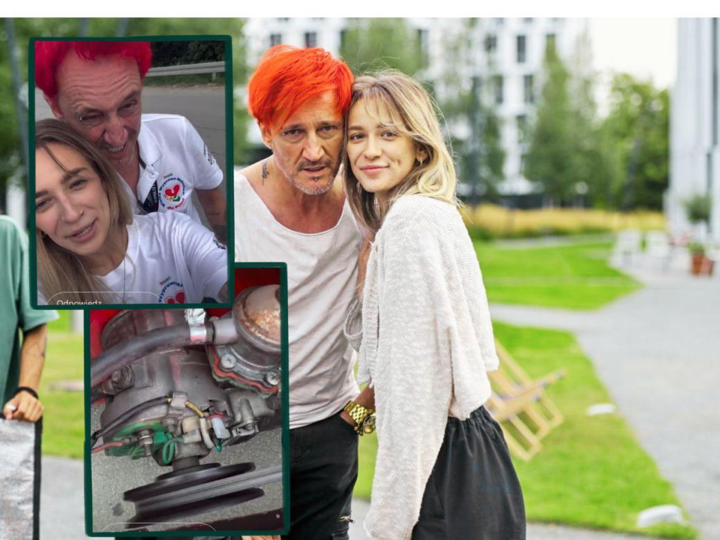 Córka Wiśniewskiego i Mandaryny ruszyła z tatą w podróż. Mieli awarię samochodu! "Wylądowaliśmy w pokrzywach"